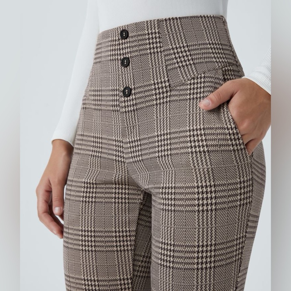 Halara Flex™ High Waisted Houndstooth Plaid Skinny Work Pants with Pockets - Picture 6 of 7